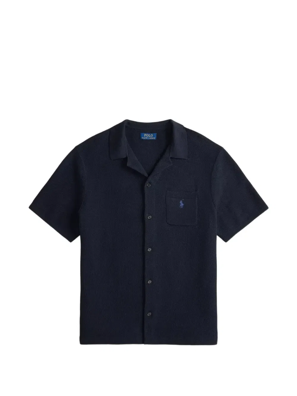Рубашка на пуговицах с вышивкой логотипа Polo Ralph Lauren, синий