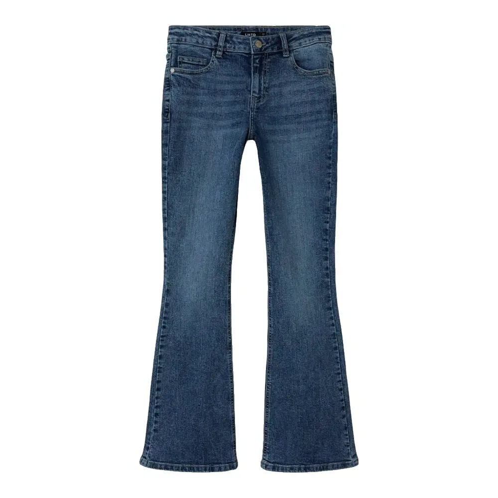 Детские джинсы для девочек клеш с заниженной талией Bli Flared Fit Low Waist Name it, Blue — фото 3