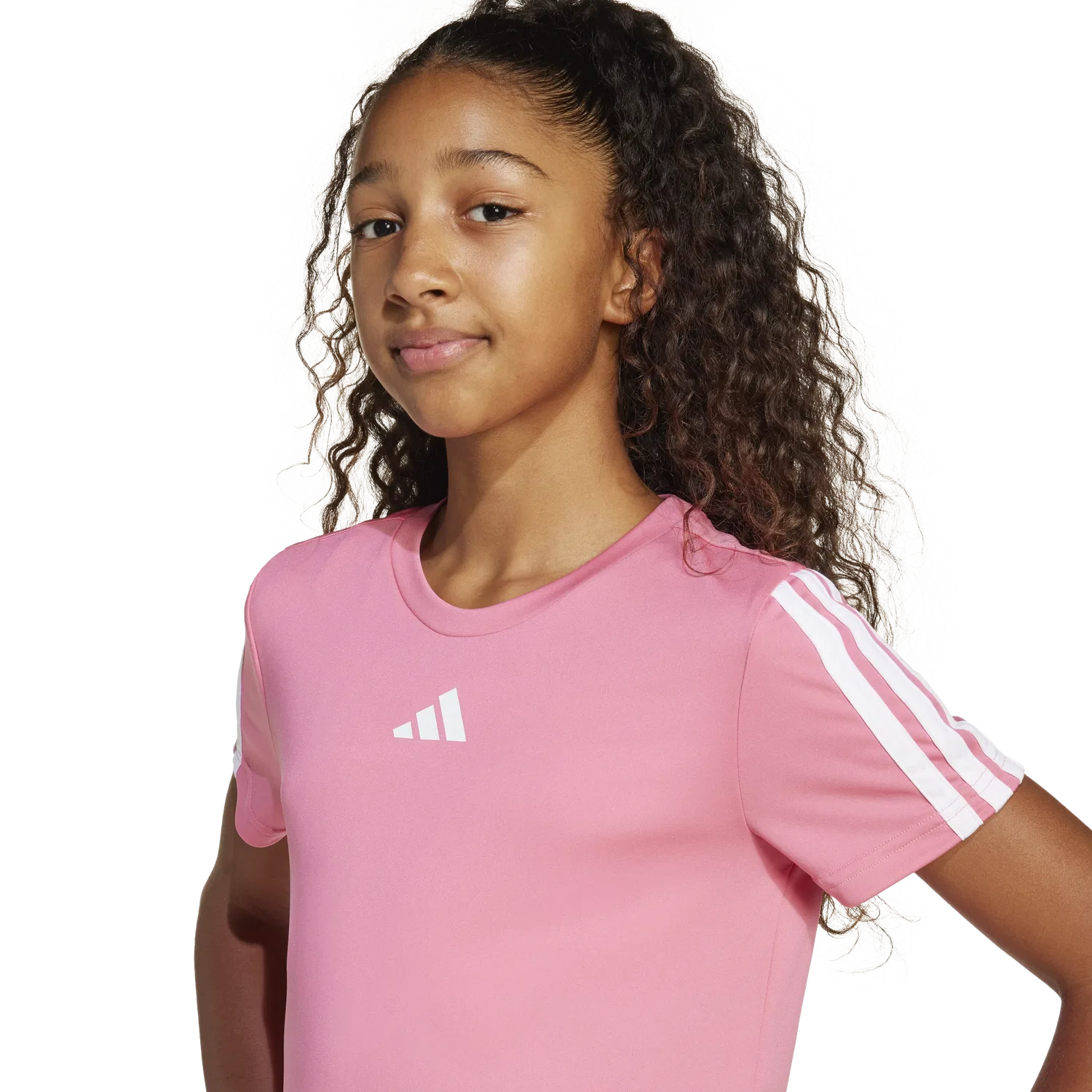 Спортивная женская футболка с технологией Climacool Adidas, цвет Rose Gold — фото 4
