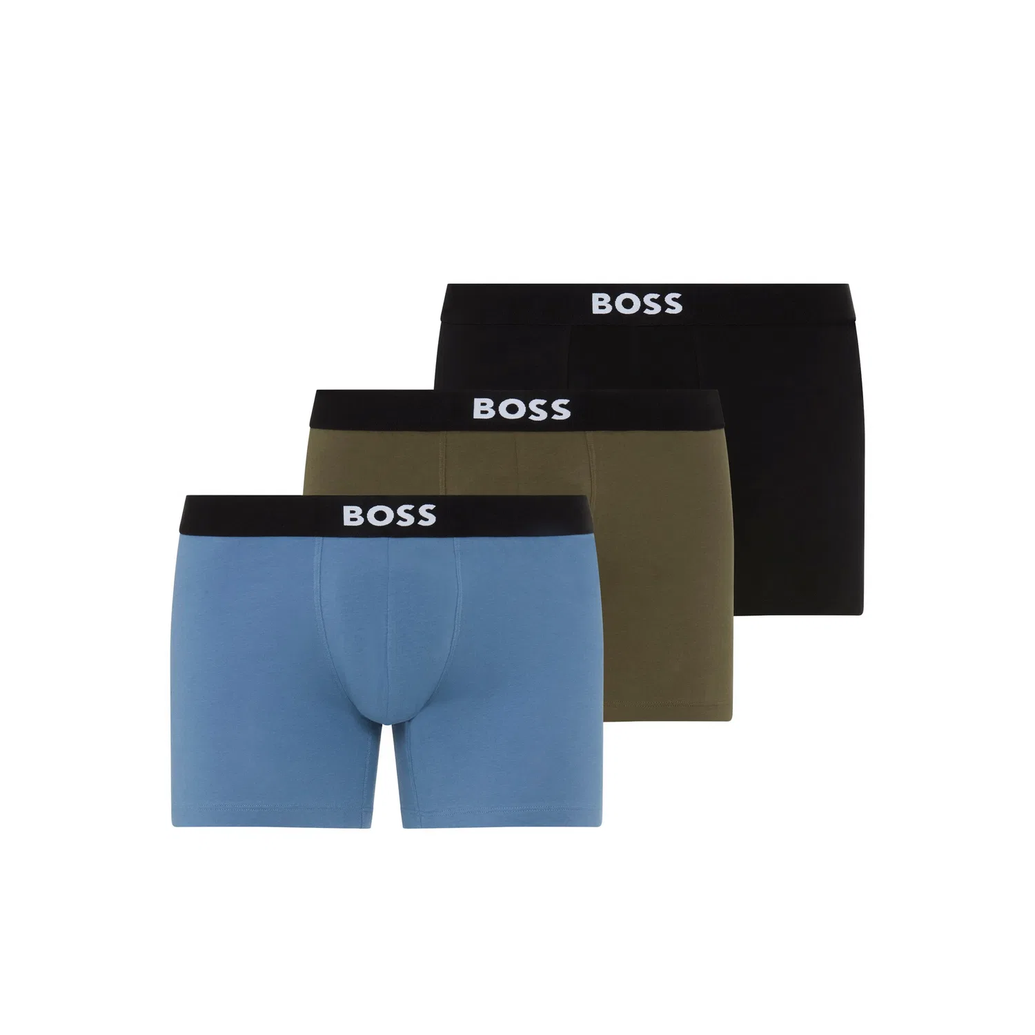 Мужские боксеры из мягкого хлопка с эластаном BOSS ONE, Open Green