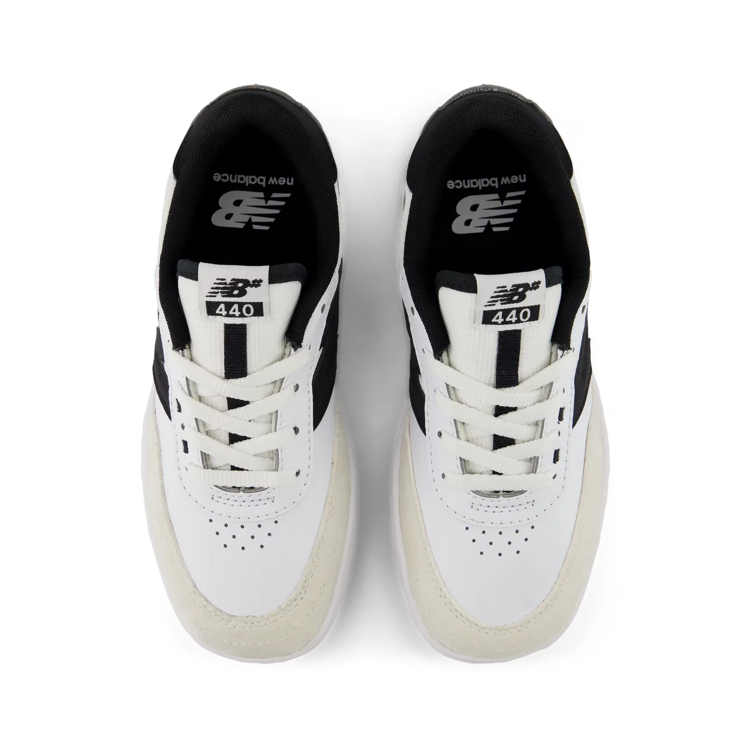 Детские кроссовки с шнуровкой 440v2 New Balance, Sea Salt With Black — фото 4