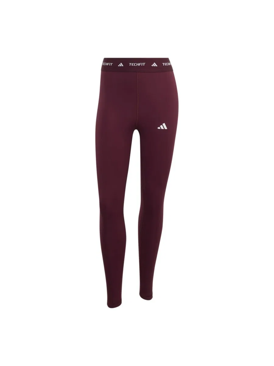 Спортивные брюки-скинни ADIDAS PERFORMANCE 'TECHFIT 7/8' каштаново-коричневого цвета