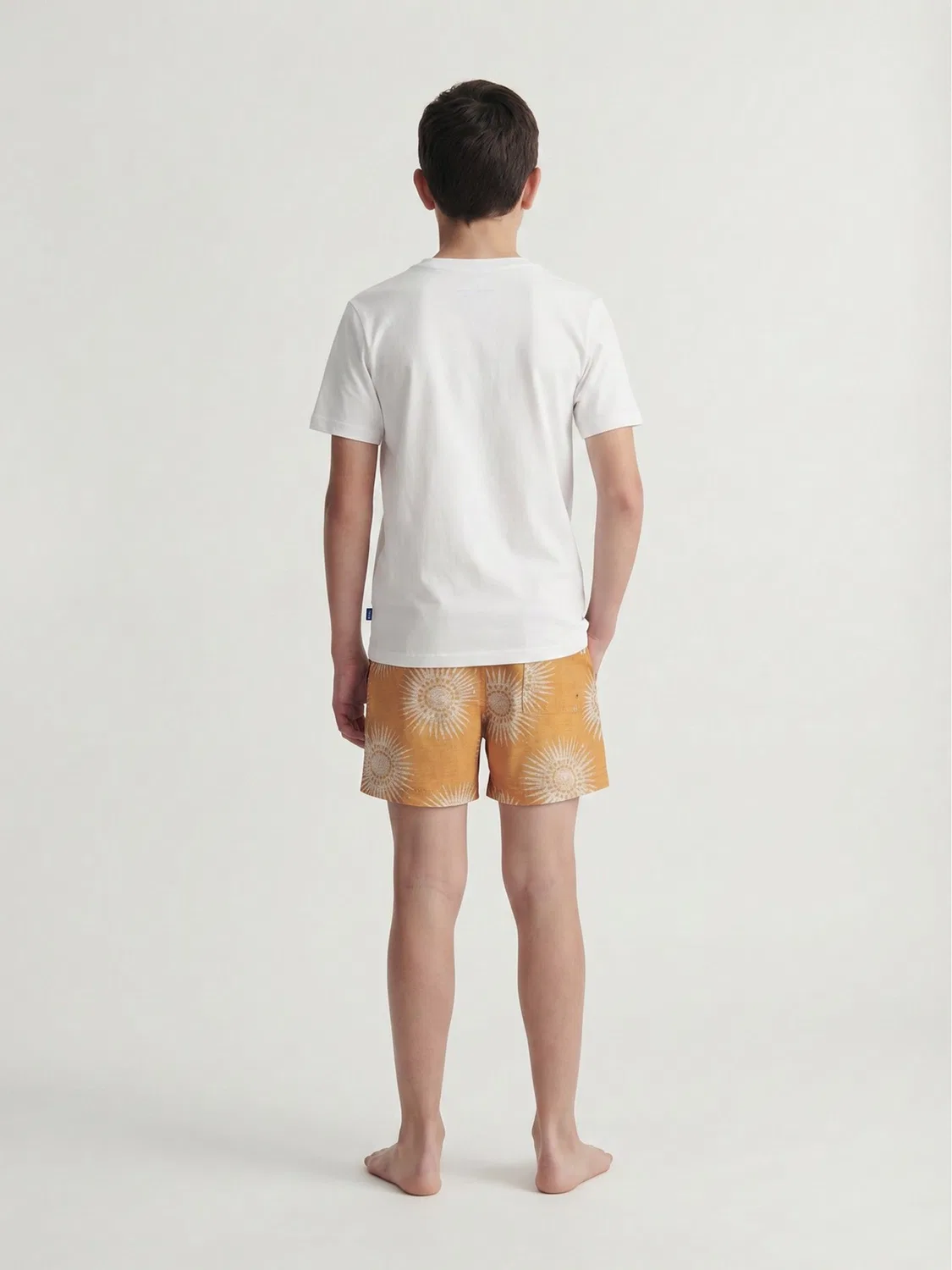 Плавки с принтом, модель All Over Print JACK & JONES JUNIOR, желтый — фото 2