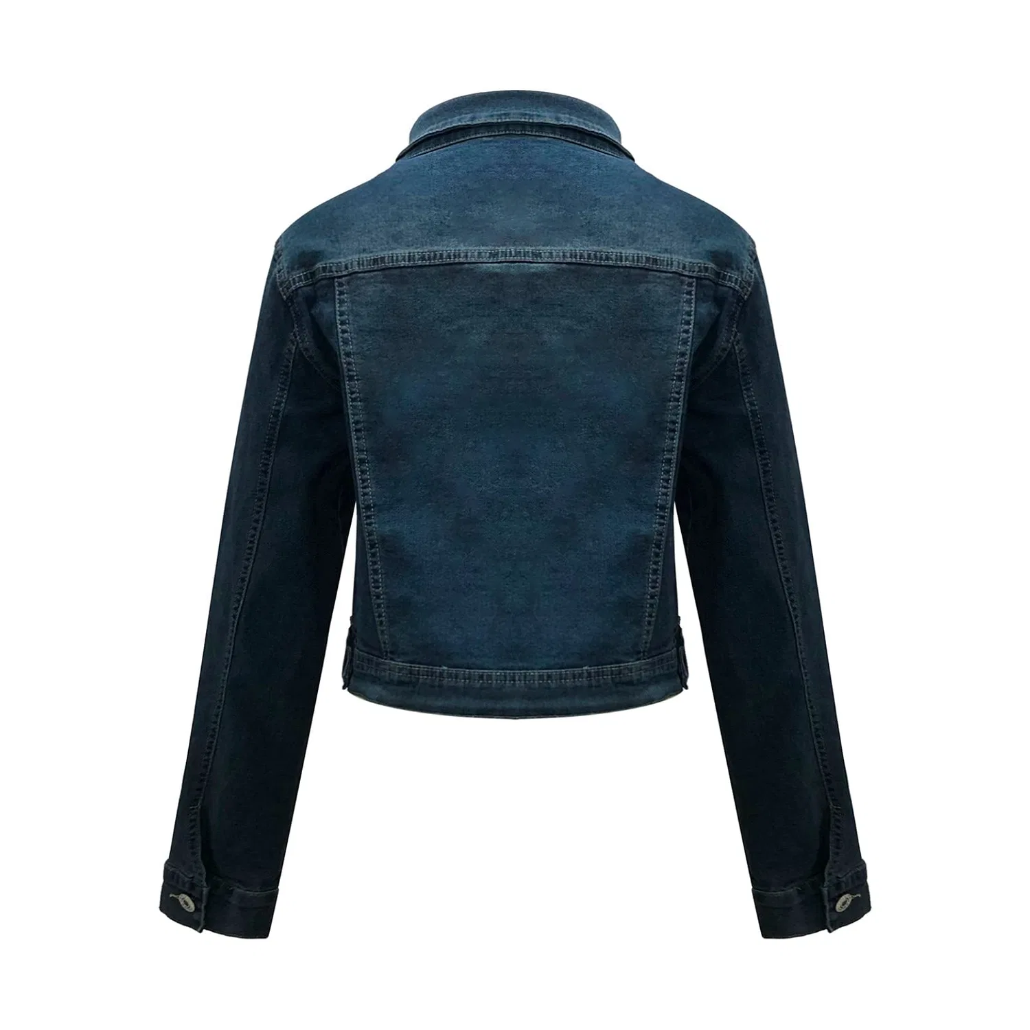 Женская джинсовая куртка оверсайз с длинным рукавом Vintage, blue — фото 4