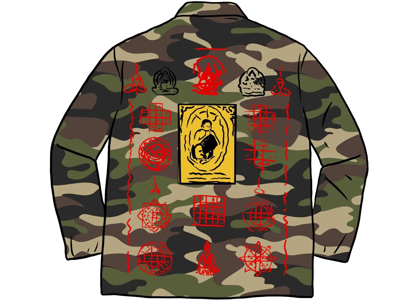 Мужская рубашка с принтом Ripstop Supreme, Woodland Camo