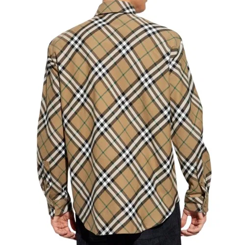 Рубашка на пуговицах с клетчатым принтом Burberry, Linden Ip Check — фото 3