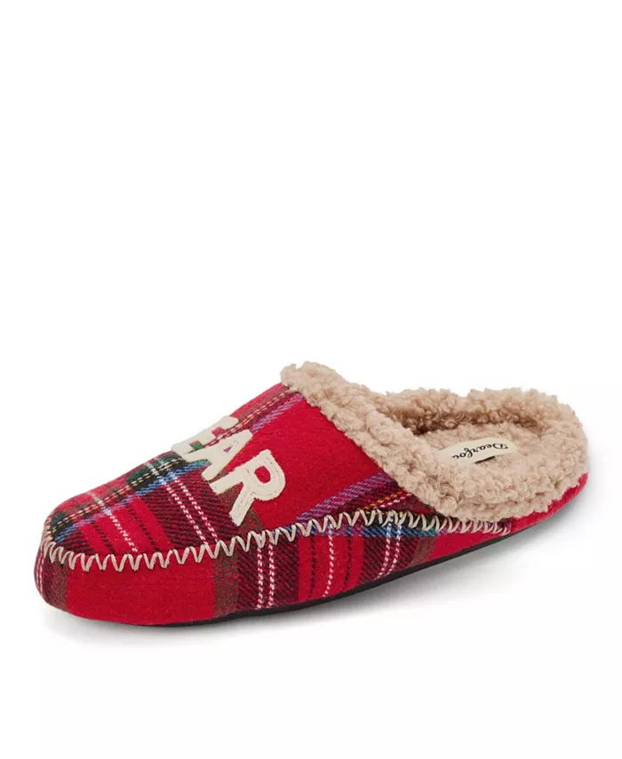 Женские тапочки-кроксы Mama Bear в клетку Dearfoams, мультиколор — фото 4