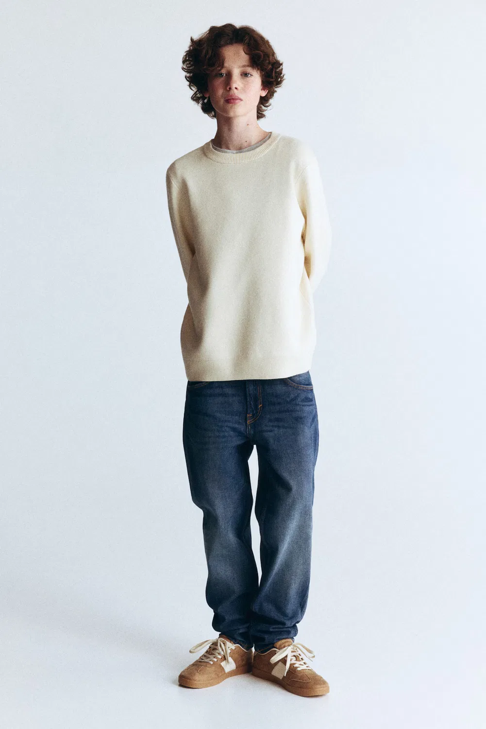 Свободные джинсы зауженного кроя H&M, Dunkles Denimblau