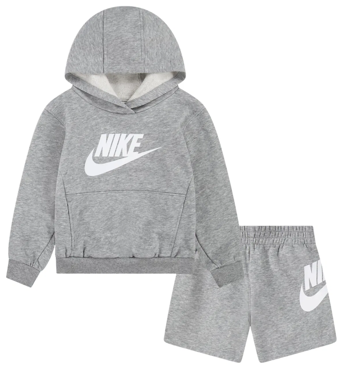 Детский комплект худи и шорт для мальчиков ясельного возраста Club Hbr Nike, серый/белый
