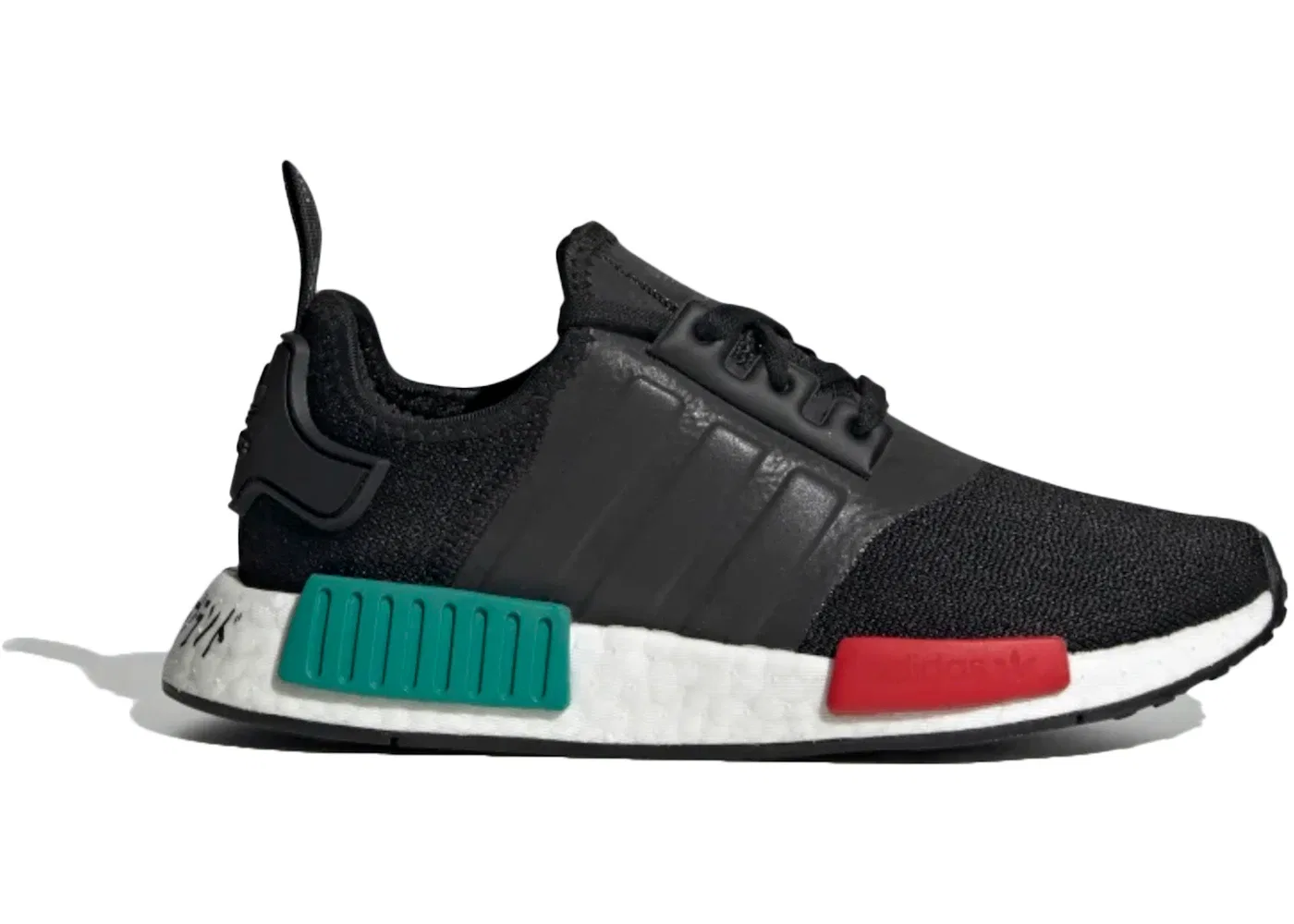 Детские кроссовки Lifestyle Adidas NMD R1, Core Black/Glory Green/Lush Red