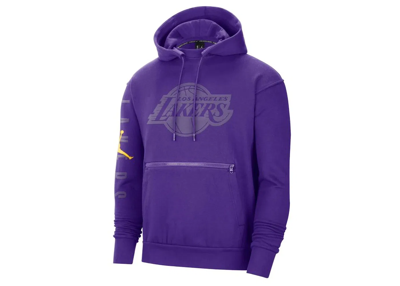 Мужской пуловер с капюшоном с принтом Jordan NBA Los Angeles Lakers Courtside Fleece Pullover Hoodie, Purple