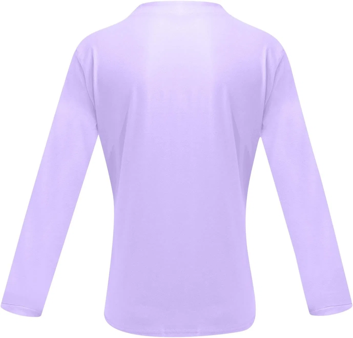 Мужская футболка с V-образным вырезом длинный рукав Generic, 3-light Purple — фото 3