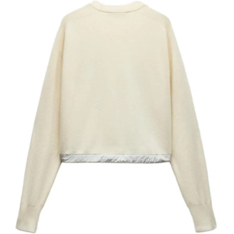 Женская толстовка с длинным рукавом x And Wander SS25, ZARA, White — фото 3