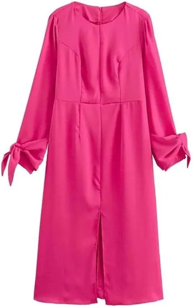 Женское платье с завязкой на талии SDFGHHTHV, Rose Red