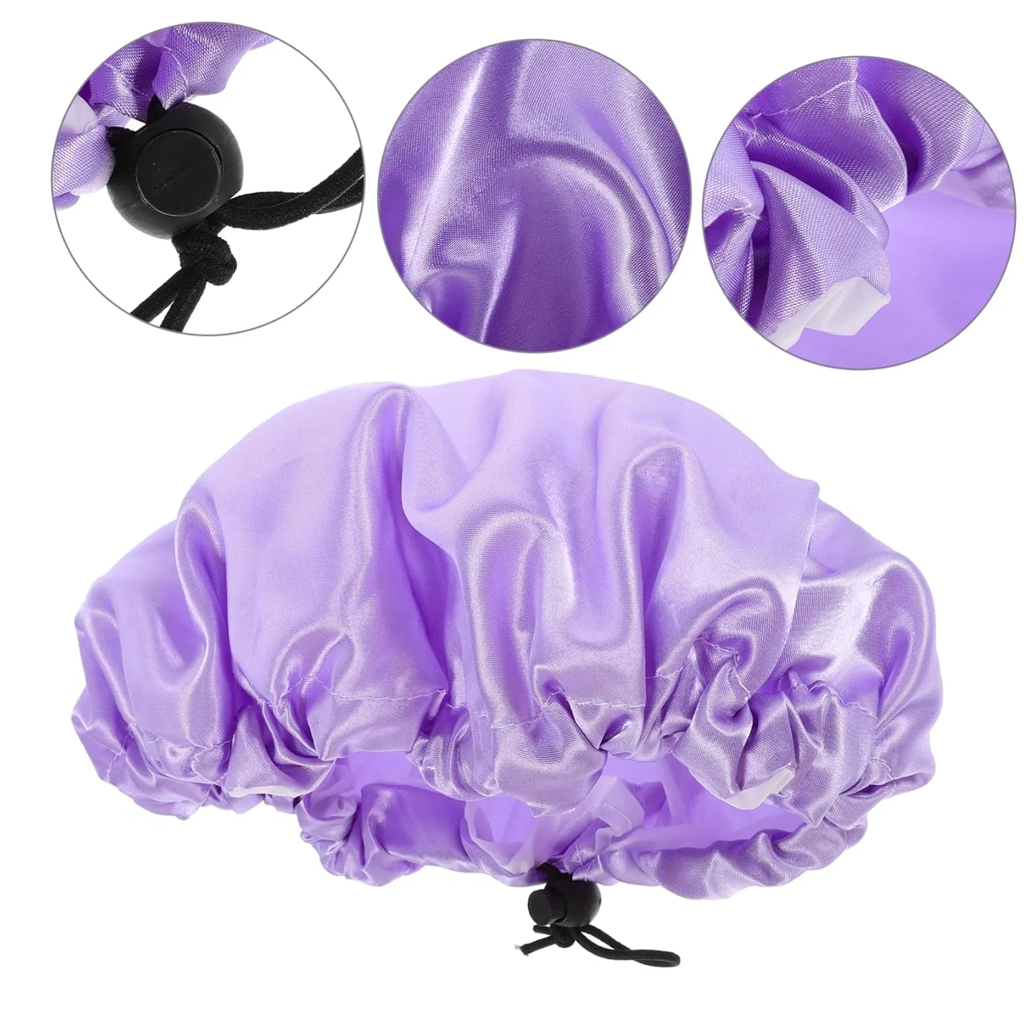 Шапочка для душаs, Satin, Minkissy, Pack of 10, Purple — фото 4