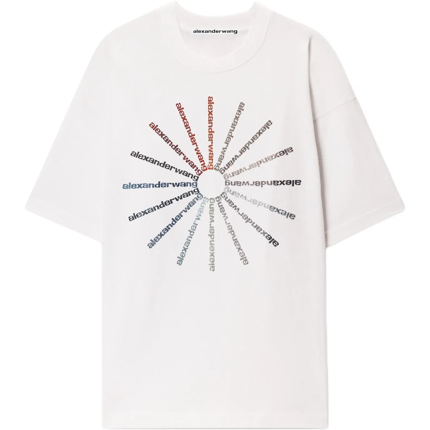 Футболка с круглым вырезом, белая, Alexander Wang, Vintage White
