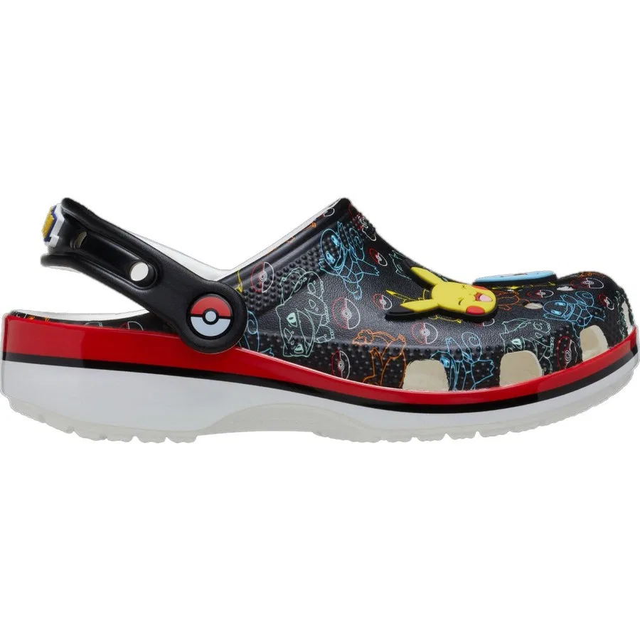 Детские шлепанцы с принтом Pokémon Classic Clog Crocs, Разноцветный — фото 2