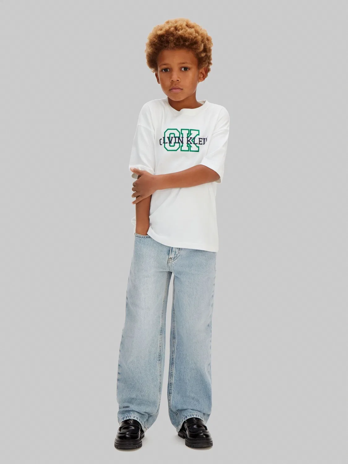 Джинсы прямые Straight Denim Calvin Klein, синие