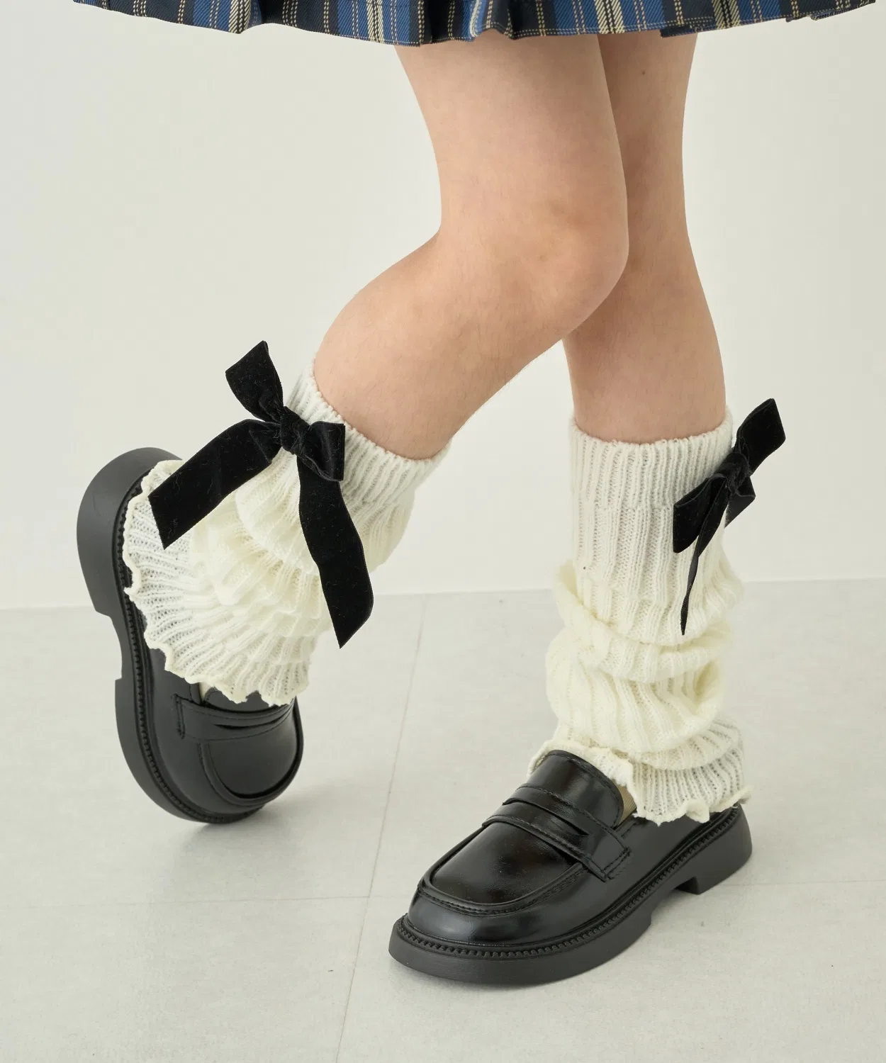 Детские носки с бантом Lycee mine, Off White