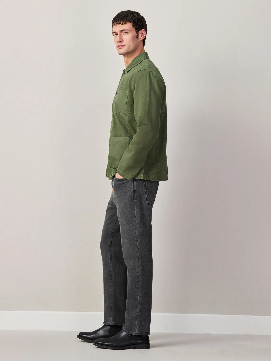 Джинсы Regular Tapered Fit Next, серый — фото 3