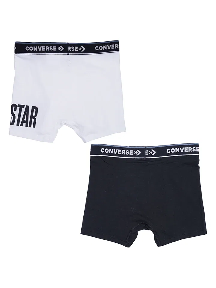 Боксеры комплект из 2 штук Converse, белый черный — фото 2