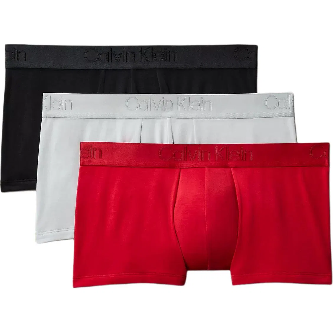 Мужские боксеры с логотипом на поясе, комплект из 3 штук, Calvin Klein, Red Light Blue Black