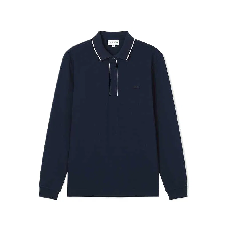 Мужское поло с воротником Marine Blue LACOSTE, Marine Blue
