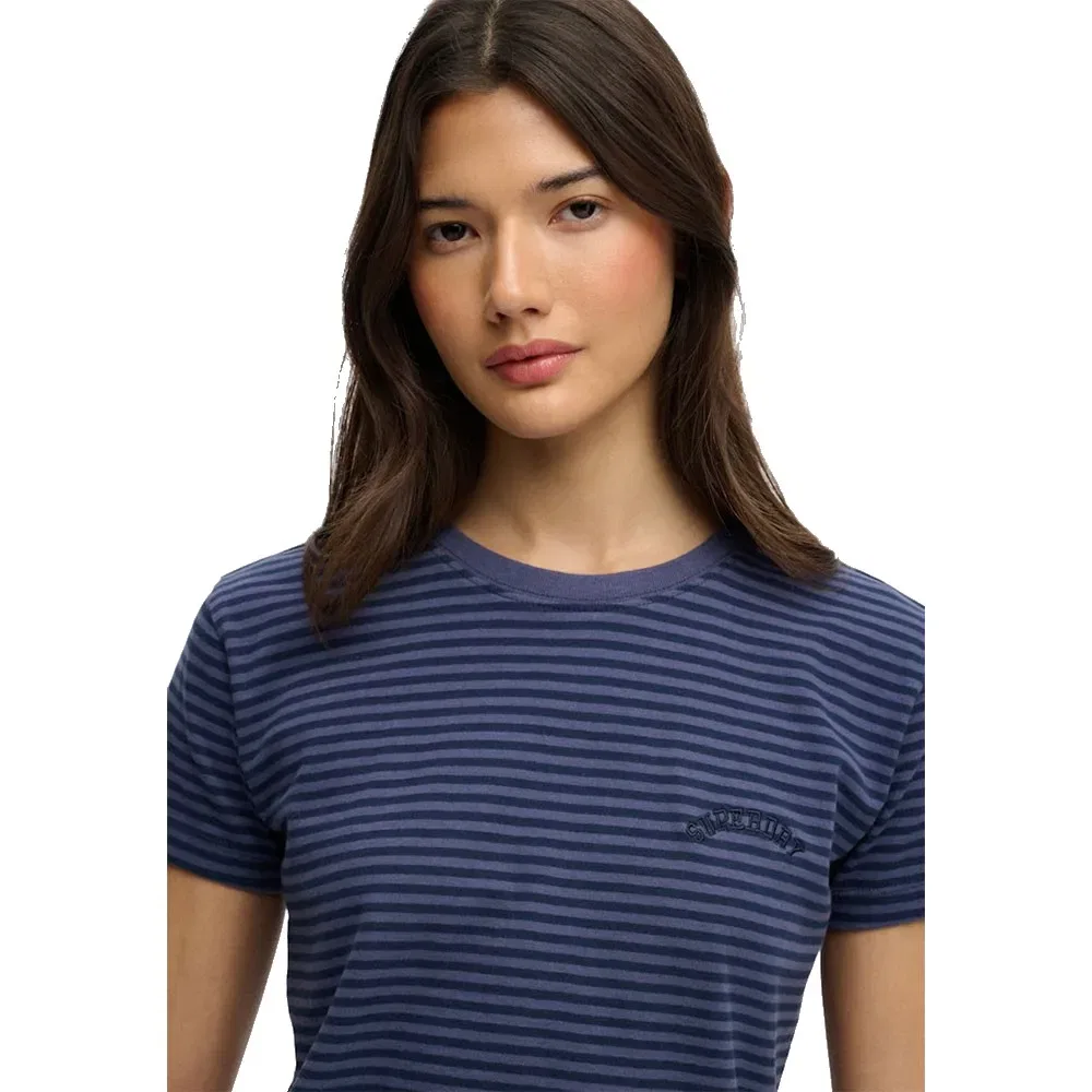 Женская футболка с принтом Essential Logo Str Fitted Superdry, Blue — фото 3