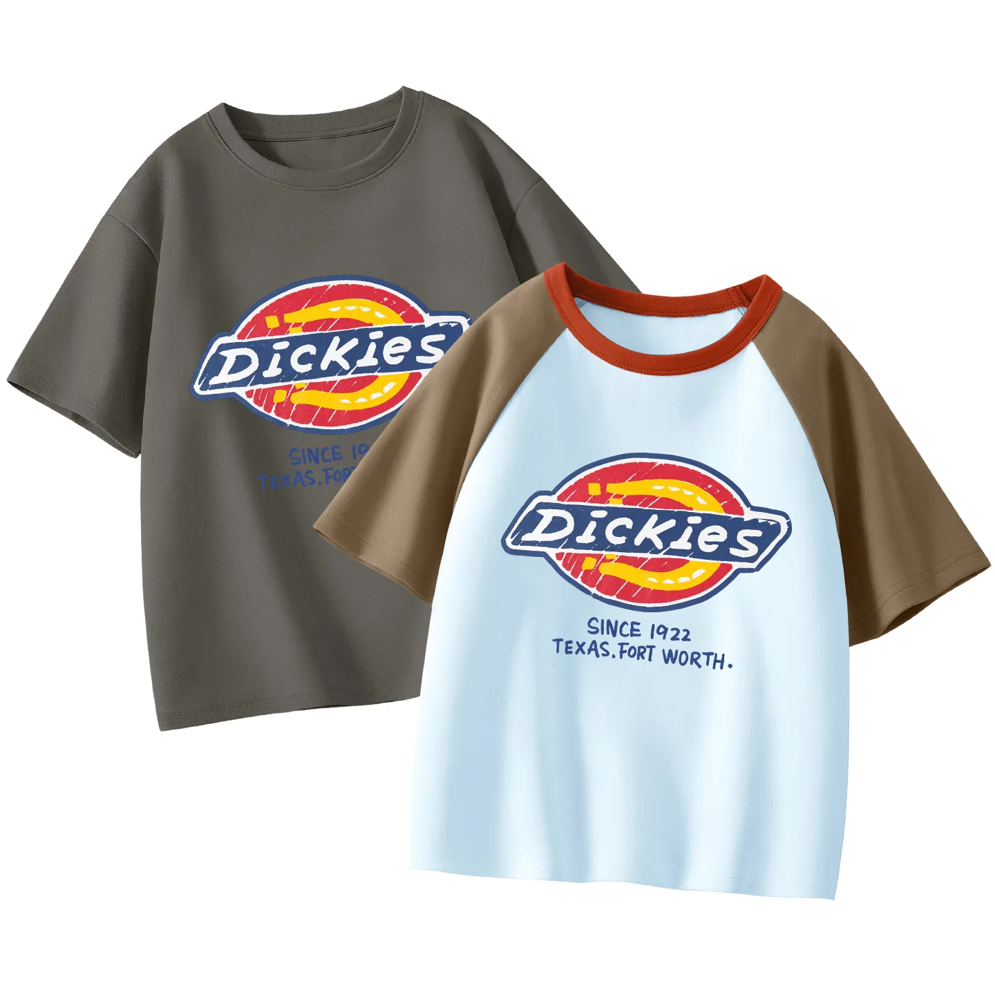 Детский комплект футболок с длинным рукавом Dickies, Stone Gray/Slate Blue