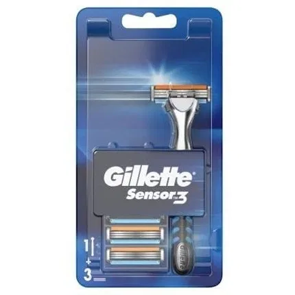 Бритвенный станок с 3 лезвиями Gillette Sensor3
