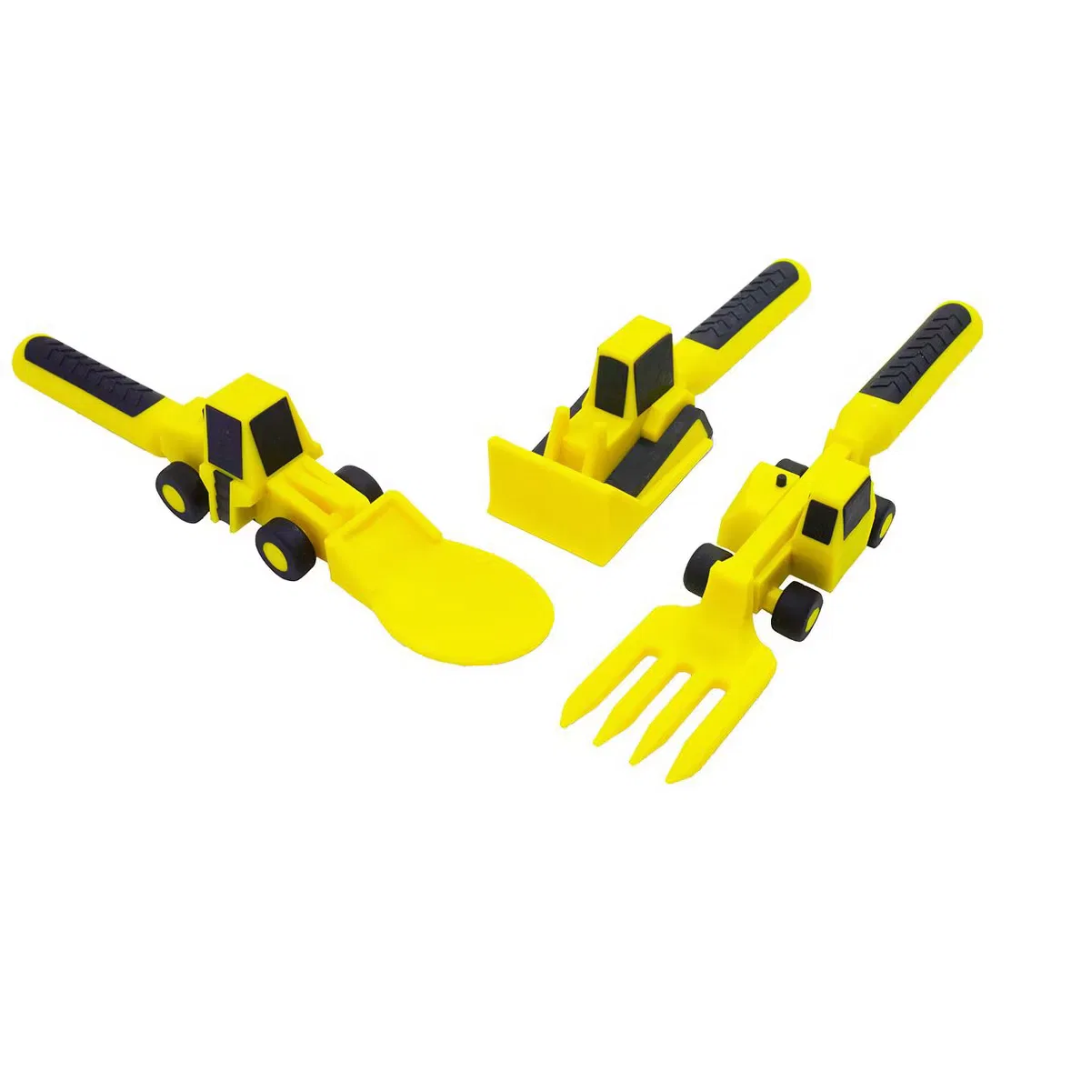 Детский набор столовых приборов 3 предмета с конструкцией Constructive Eating, Yellow