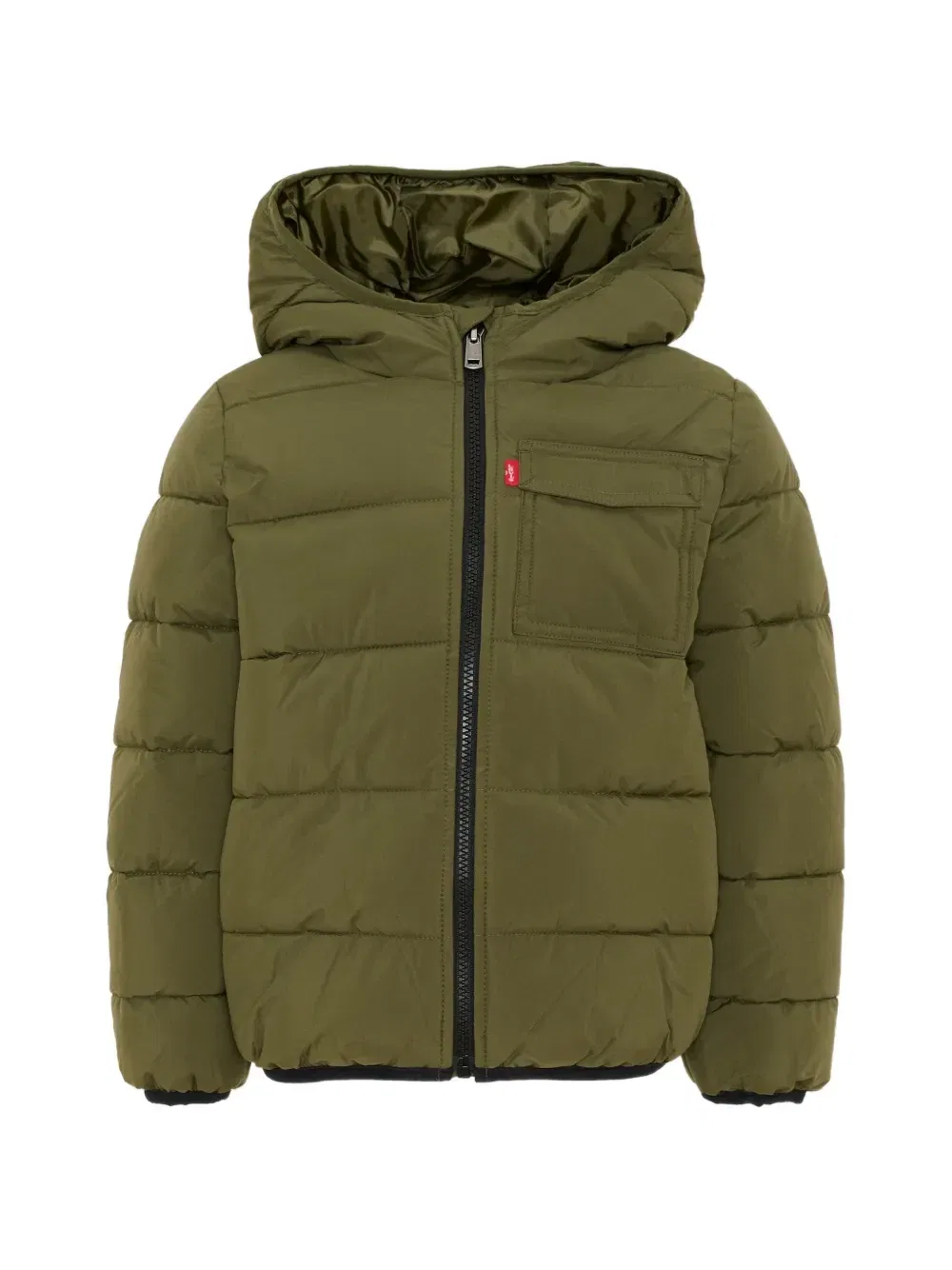 Утепленная куртка с капюшоном Levi's Kids, зеленый