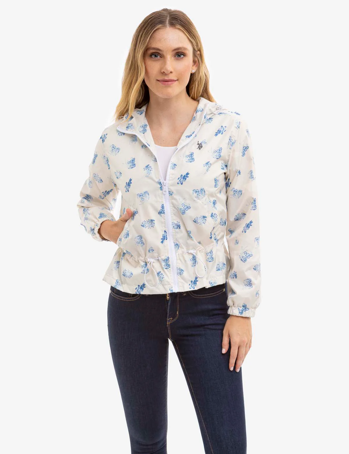 

Ветровка U.S. Polo Assn All Over Floral Printed, бежевый