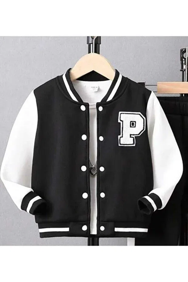 Детская куртка для девочек с длинным рукавом College Jacket Generic Brands, Siyah
