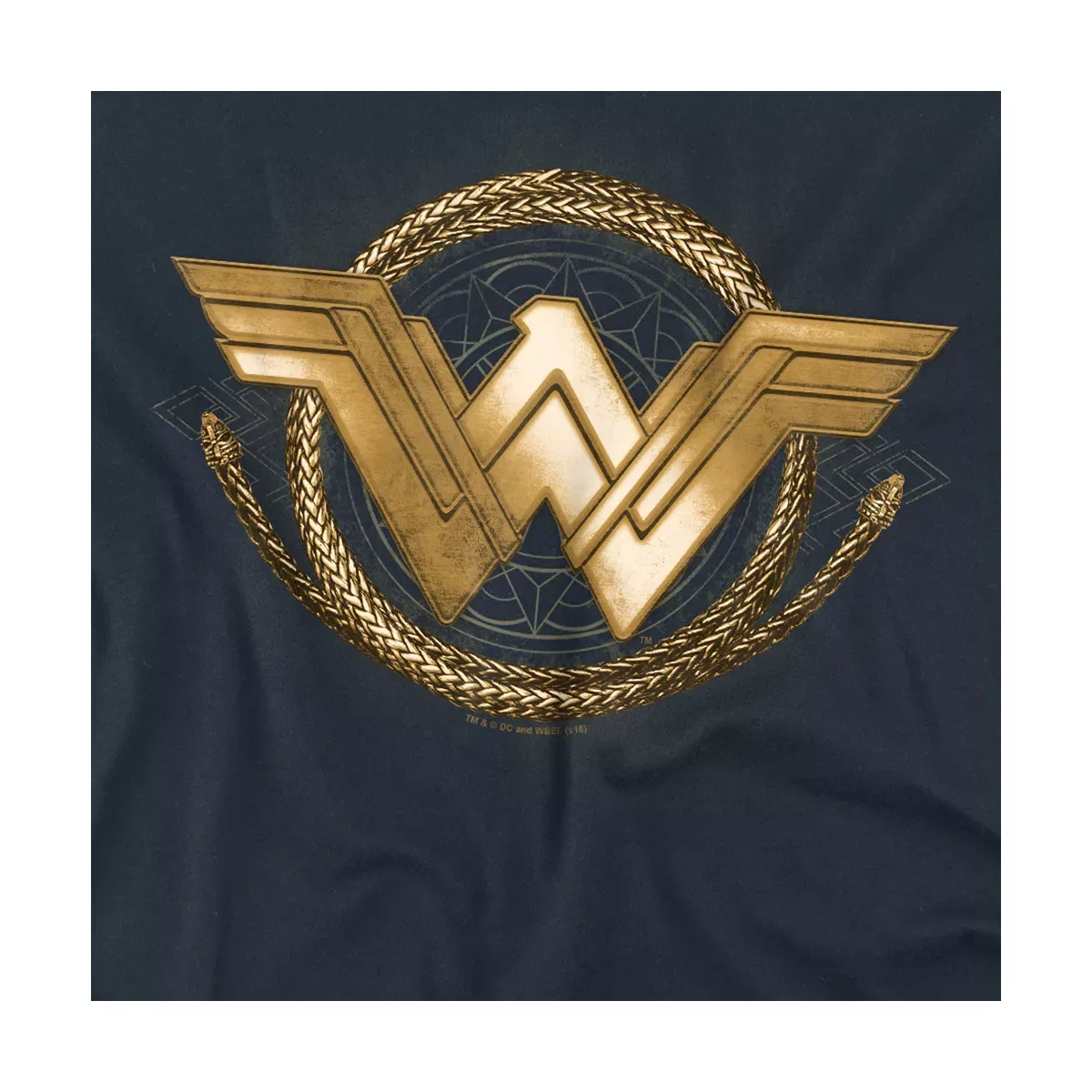 Детская футболка с принтом Wonder Woman Lasso Logo Wonder Woman, Navy — фото 2