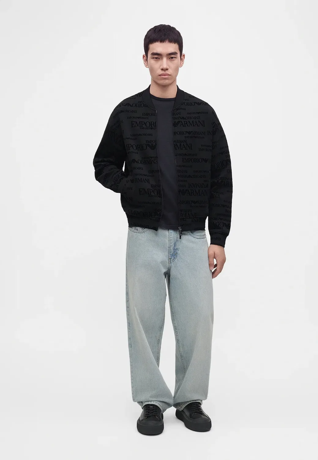 Толстовка на молнии Emporio Armani, Black — фото 2