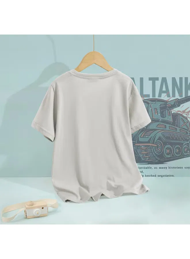 Jeanswest Футболка с коротким рукавом для мальчиков, светлый серый — фото 3