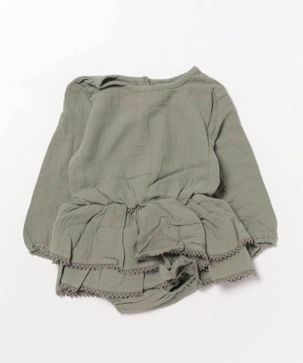 Детский боди-комбинезон с длинным рукавомRosie Romper Quincy Mae, Green