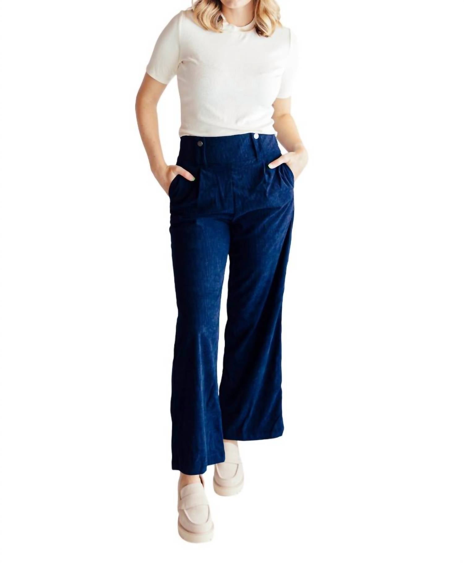 

Брюки Taylor Corduroy Cotton темно-синего цвета CRESCENT