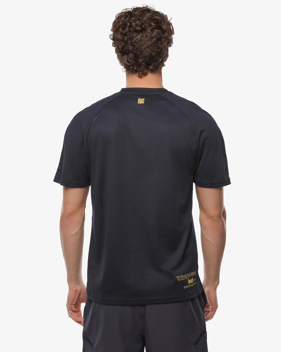 

JAKED Мужская темно-синяя синтетическая футболка для фитнеса