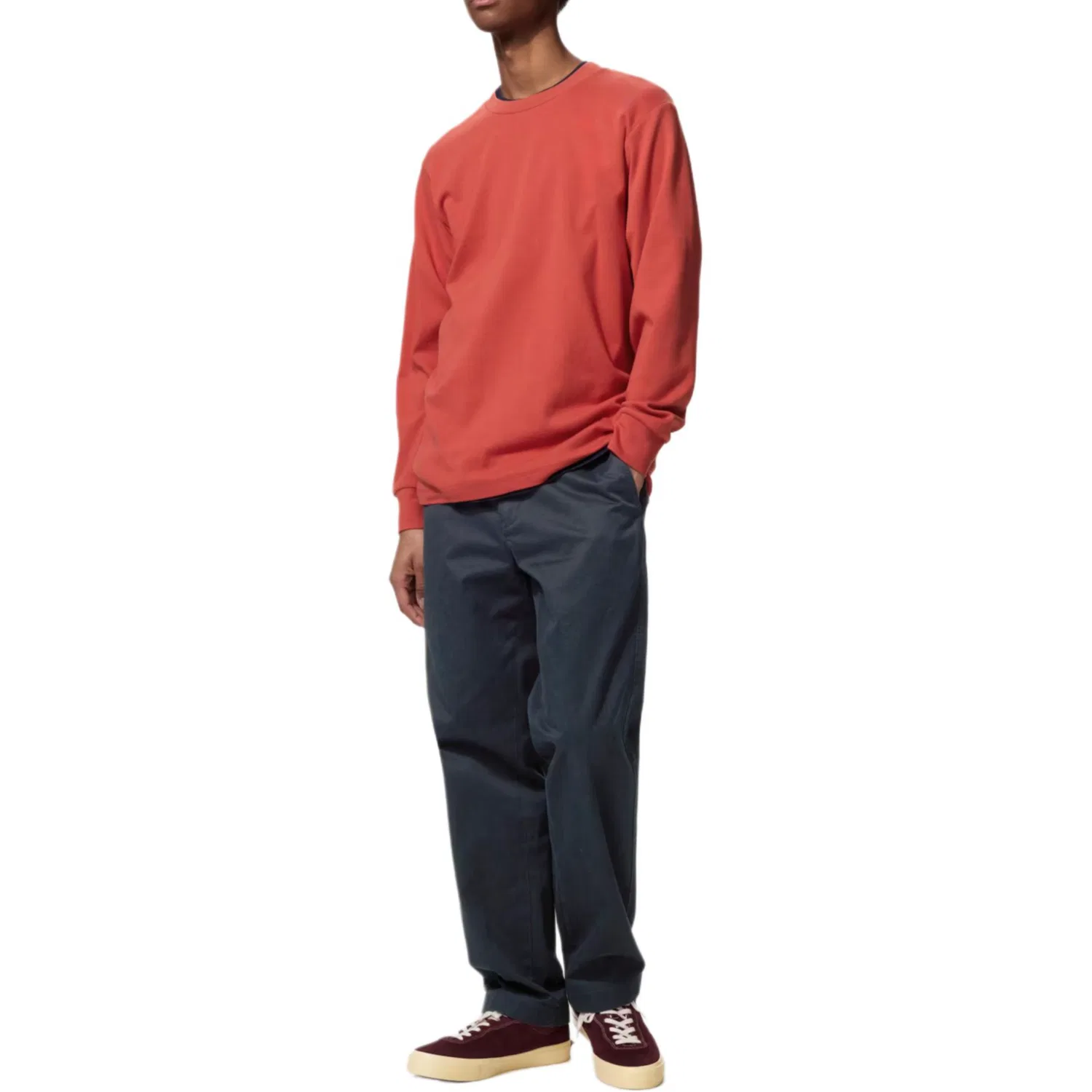 Мужская футболка с круглым вырезом Dark Orange UNIQLO, Dark Orange — фото 3