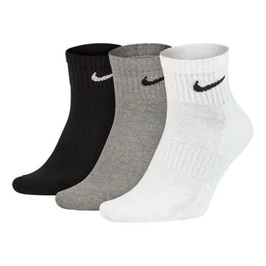 Носки Everyday Lightweight Ankle Socks (3 pairs) Pack 'Black White Grey' Nike, Black/White/Grey