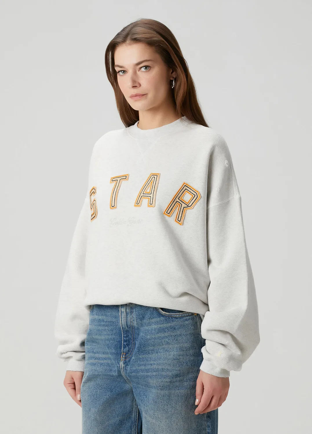 Свитшот Golden Goose Star, серый — фото 3