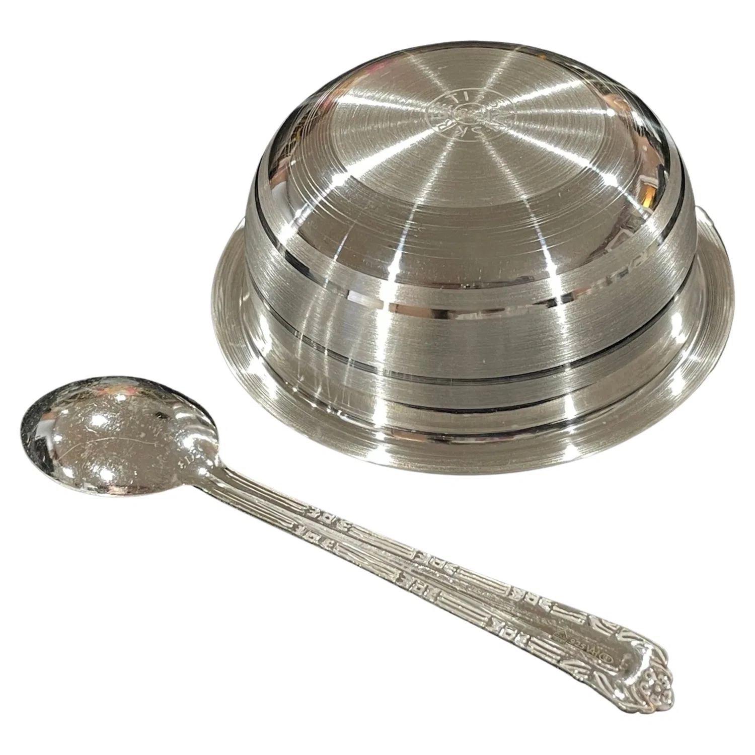 Набор детской посуды: миска и ложка, 125 мл, 999 проба серебра, Sanskreeti, Silver — фото 3