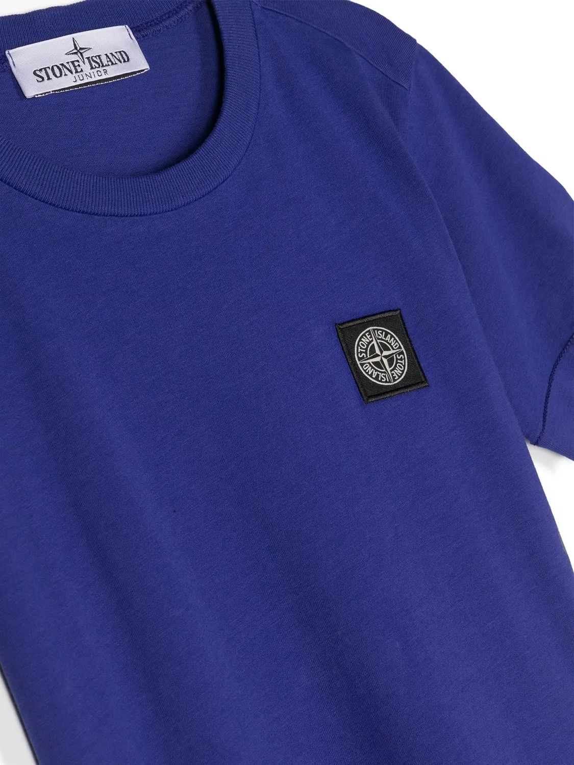 Футболка с компасом из хлопка Stone Island, фиолетово-синий — фото 3