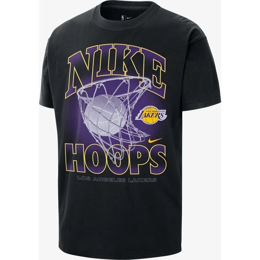Футболка с графическим принтом Los Angeles Lakers Courtside Nike, Черный — фото 4