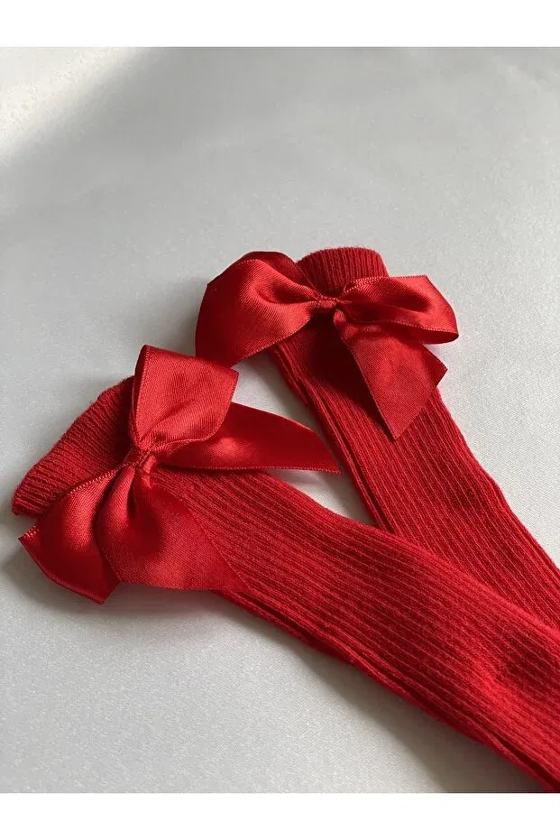 Детские носки для девочек с принтом Babylou, Red