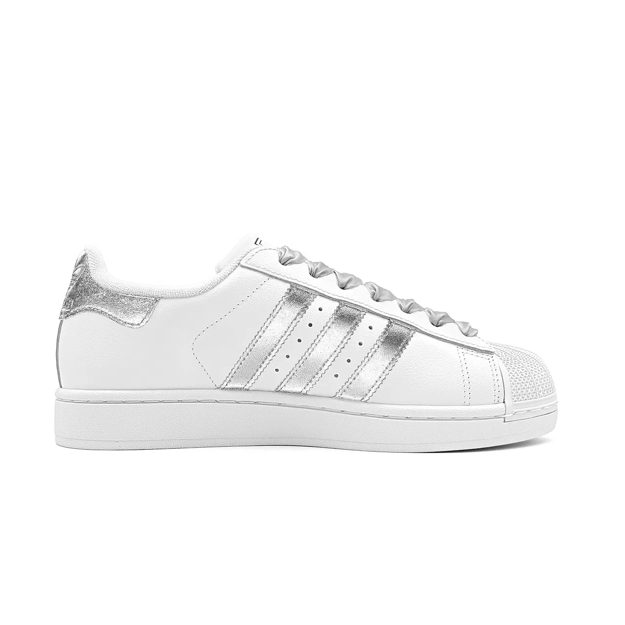 Детские кроссовки для скейтбординга с низким профилем Superstar 2 Adidas Originals, White Silver — фото 3
