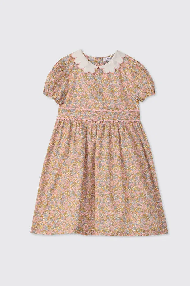 Детское платье для девочек хлопковое Liberty fabric floral patterned Panço, 142331