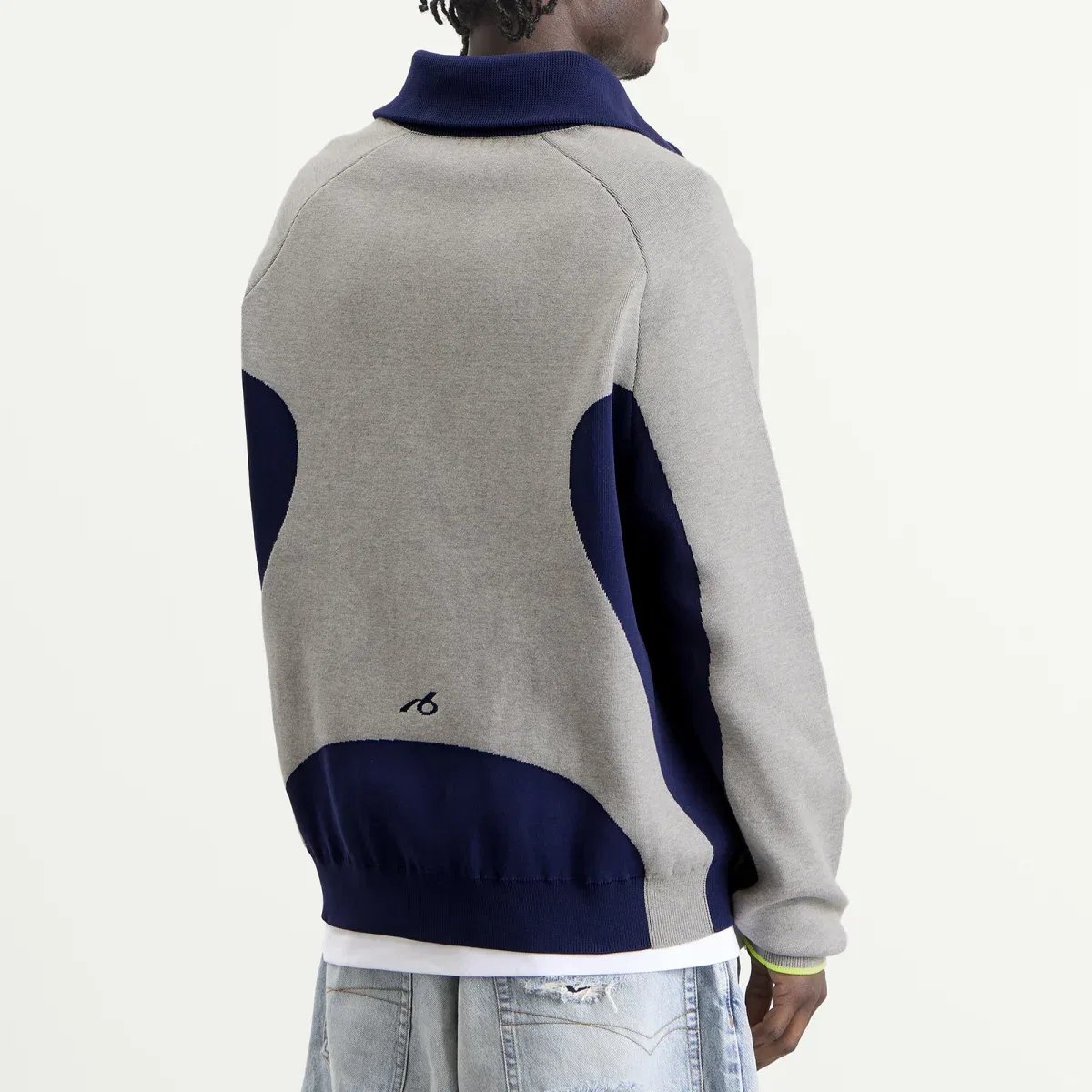 Куртка на молнии Zip-Up Sport Jacket Balenciaga, Grey Navy — фото 3